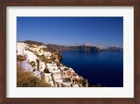 White Buildings on the Cliffs in Oia, Santorini, Greece Fine Art Print