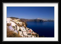 White Buildings on the Cliffs in Oia, Santorini, Greece Fine Art Print