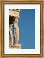 Greece, Athens, Acropolis The Carved maiden columns of the Erectheum Fine Art Print