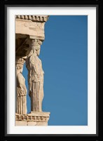Greece, Athens, Acropolis The Carved maiden columns of the Erectheum Framed Print