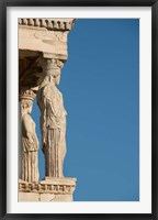 Greece, Athens, Acropolis The Carved maiden columns of the Erectheum Fine Art Print
