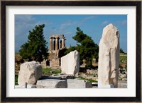 Greece, Corinth Doric Temple of Apollo Greece behind The Rostra Fine Art Print