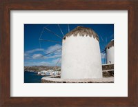 Greece, Cyclades, Mykonos, Hora Cycladic windmill in 'Little Venice' Fine Art Print