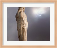 Sculptures of the Caryatid Maidens Support the Pediment of the Erecthion Temple, Adjacent to the Parthenon, Athens, Greece Fine Art Print