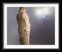 Sculptures of the Caryatid Maidens Support the Pediment of the Erecthion Temple, Adjacent to the Parthenon, Athens, Greece Framed Print