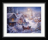 In A One Horse Open Sleigh Fine Art Print