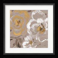 Brushed Petals III Gold Framed Print