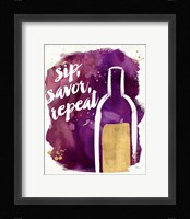 Watercolor Wine II Framed Print