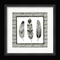 Geo Feathers Square II Fine Art Print