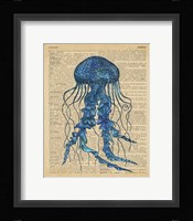 Vintage Jellyfish Framed Print