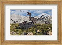 A Pack of Velociraptors Fine Art Print