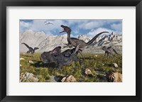 A Pack of Velociraptors Fine Art Print