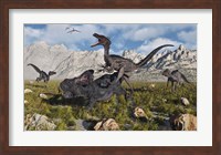 A Pack of Velociraptors Fine Art Print