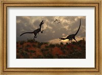 A Pair of Velociraptors Fine Art Print