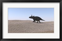 Triceratops Walking across a Barren Landscape 3 Fine Art Print