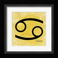 Cancer - Yellow Framed Print