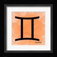 Gemini - Orange Framed Print
