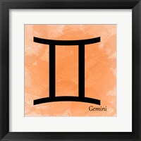 Gemini - Orange Framed Print