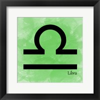 Libra - Green Framed Print