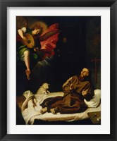 Saint Francis Vision of a Musical Angel Fine Art Print