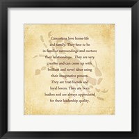 Cancer Character Traits Framed Print
