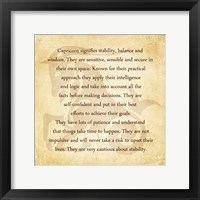 Capricorn Character Traits Fine Art Print