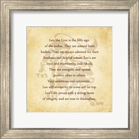 Leo Character Traits Fine Art Print