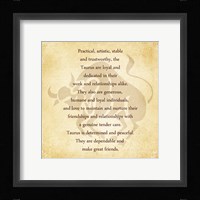 Taurus Character Traits Fine Art Print