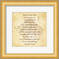 Taurus Character Traits Fine Art Print