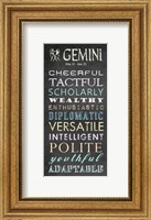 Gemini Character Traits Chalkboard Fine Art Print