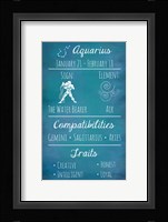 Aquarius Zodiac Sign Framed Print