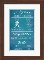 Aquarius Zodiac Sign Fine Art Print