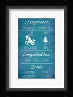 Capricorn Zodiac Sign Framed Print