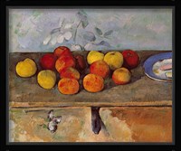 Still life of apples and Biscuits Framed Print