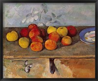 Still life of apples and Biscuits Framed Print