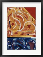 Untitled (Blue, Red and Orange Abstract) Fine Art Print