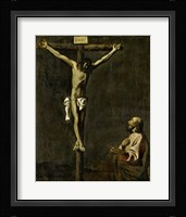 Saint Luke as a Painter Before Christ on the Cross (self-portrait of Francisco de Zurbaran) Fine Art Print