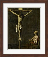 Saint Luke as a Painter Before Christ on the Cross (self-portrait of Francisco de Zurbaran) Fine Art Print