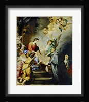 The Descent of Virgin Mary to Reward the Writing of Saint Ildefonso of Toledo Fine Art Print