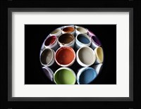 Color Cups & Tape 16 Framed Print
