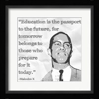 Education is the Passport to the Future Framed Print