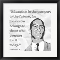 Education is the Passport to the Future Framed Print