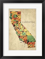California County Map Fine Art Print