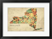 New York County Map Fine Art Print