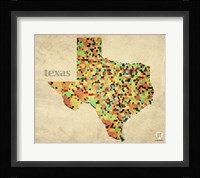 Texas County Map Fine Art Print