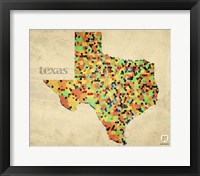 Texas County Map Fine Art Print