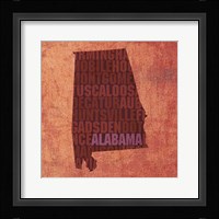 Alabama State Words Framed Print