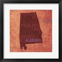 Alabama State Words Framed Print