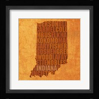 Indiana State Words Fine Art Print