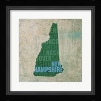 New Hampshire State Words Framed Print